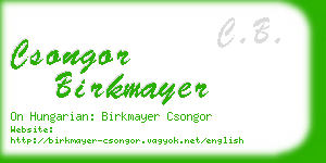 csongor birkmayer business card